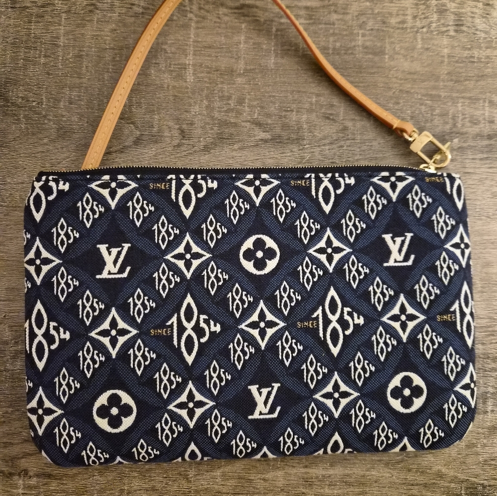 SOLD🩵Louis Vuitton 1854 Jacquard Neverfull MM Tote Bag with Wristlet - Picture 12 of 13